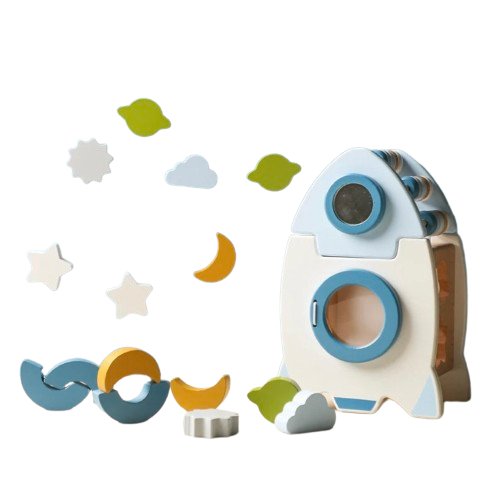 Wooden Rocket 5-in-1 Toy Set - First Memory